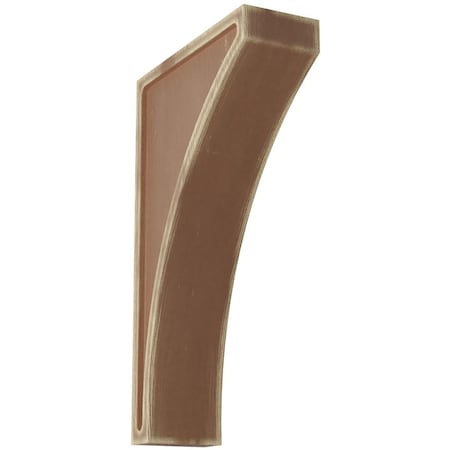 Ekena Millwork 3"W x 8 1/2"D x 14"H Jumbo Lawson Wood Vintage Decor Corbel, Weathered Brown CORWD03X08X14LWBR